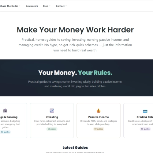 ChaseTheDollar.com website screenshot