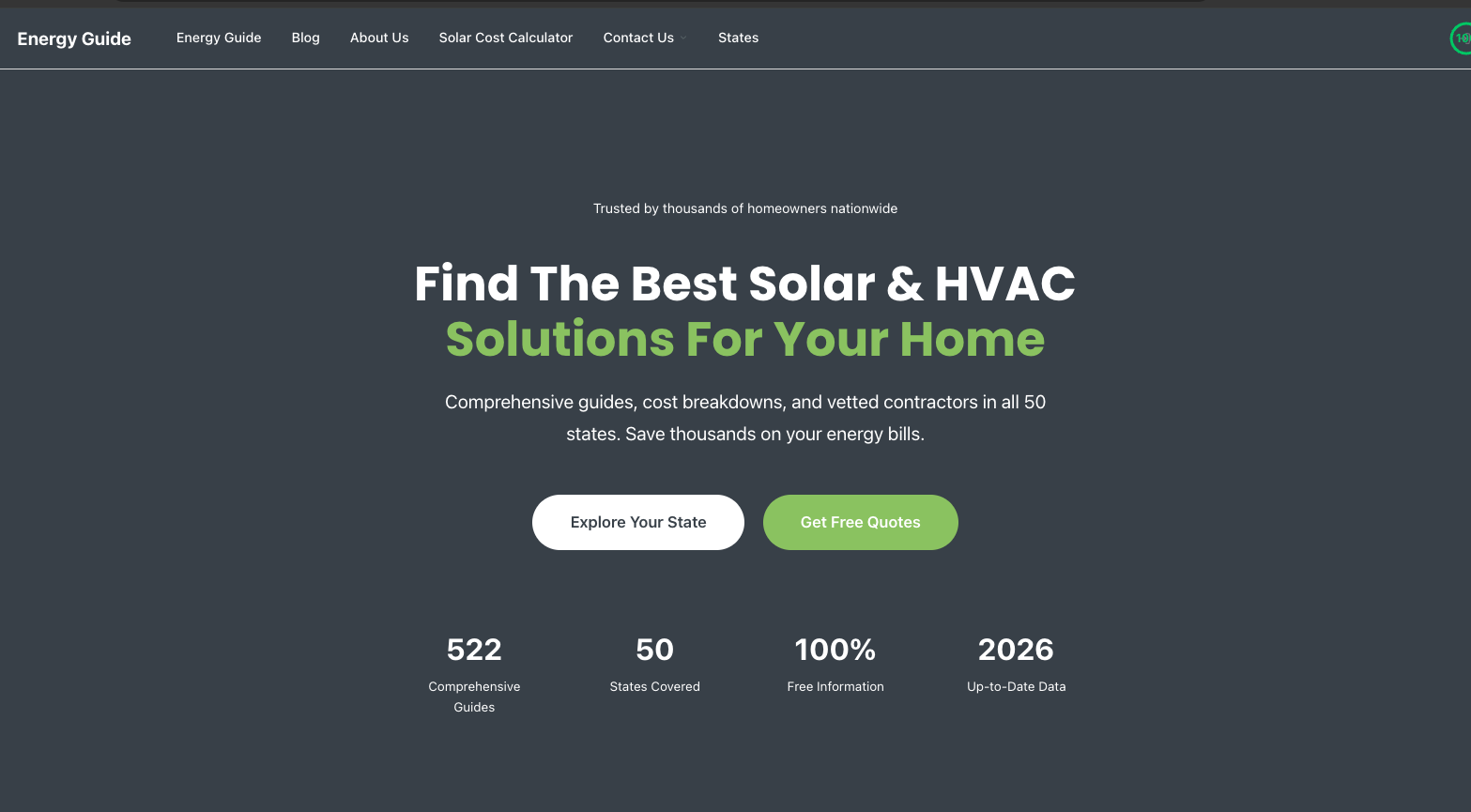 Screenshot of energyguideusa.com