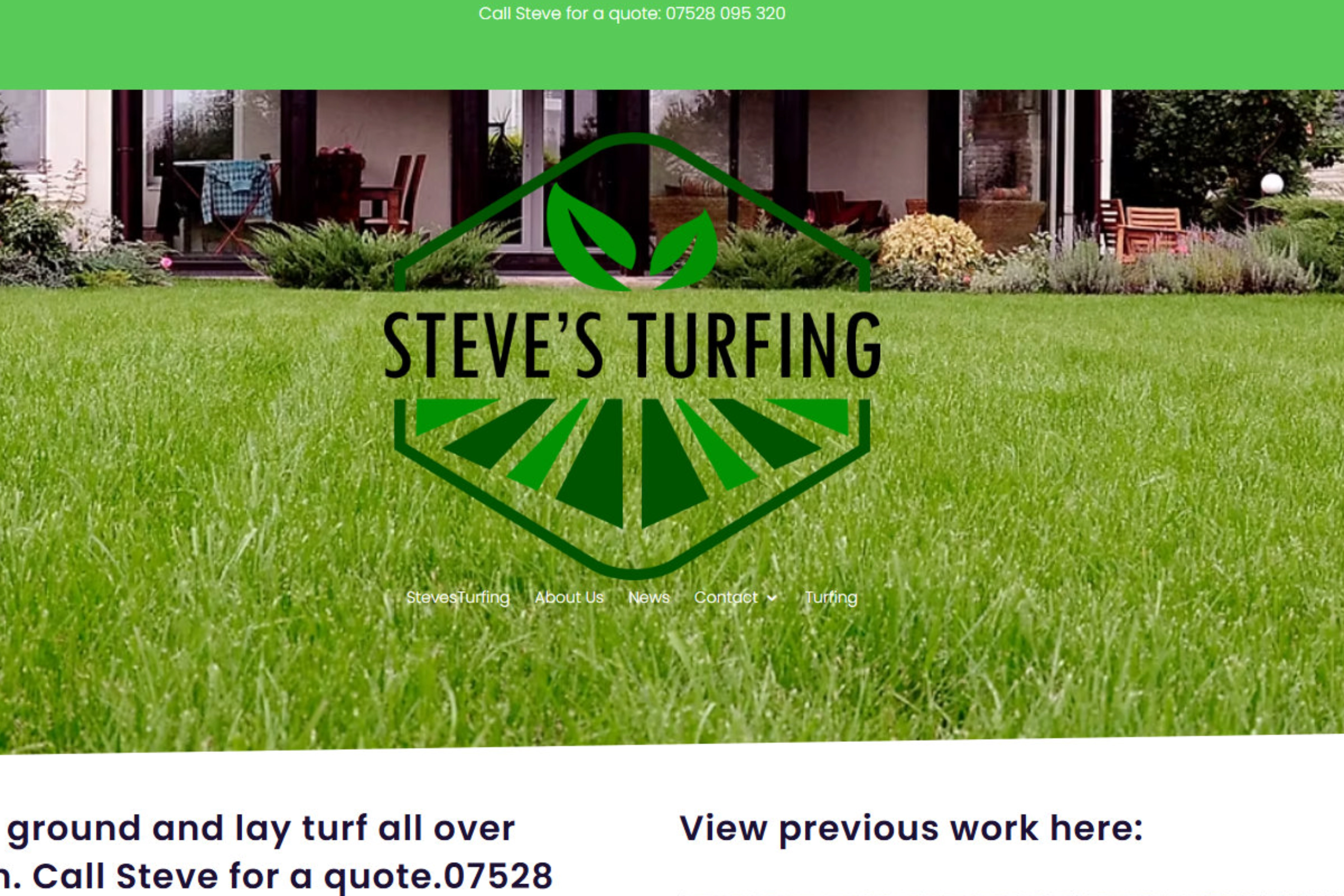 Steve's Turfing website screenshot