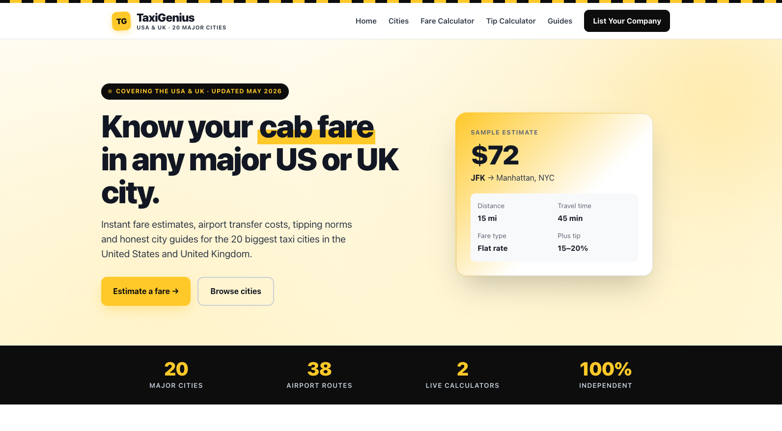Screenshot of taxigenius.com